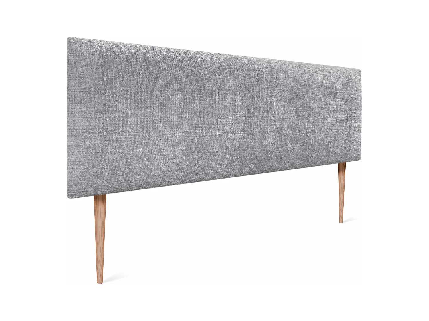 DHOME Tête de Lit Laine Naturelle 160x105cm avec Pieds de Lit 150/160 - Gris Clair