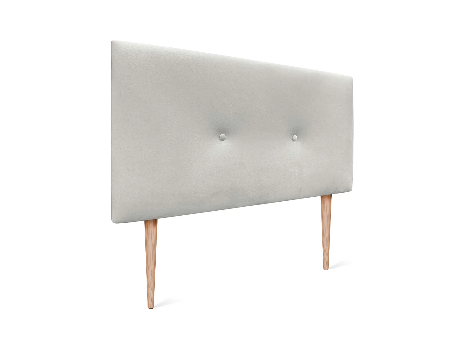 DHOME Tête de Lit Velours Lisse avec Boutons 90x105 avec Pieds de Lit 80/90 - Blanc