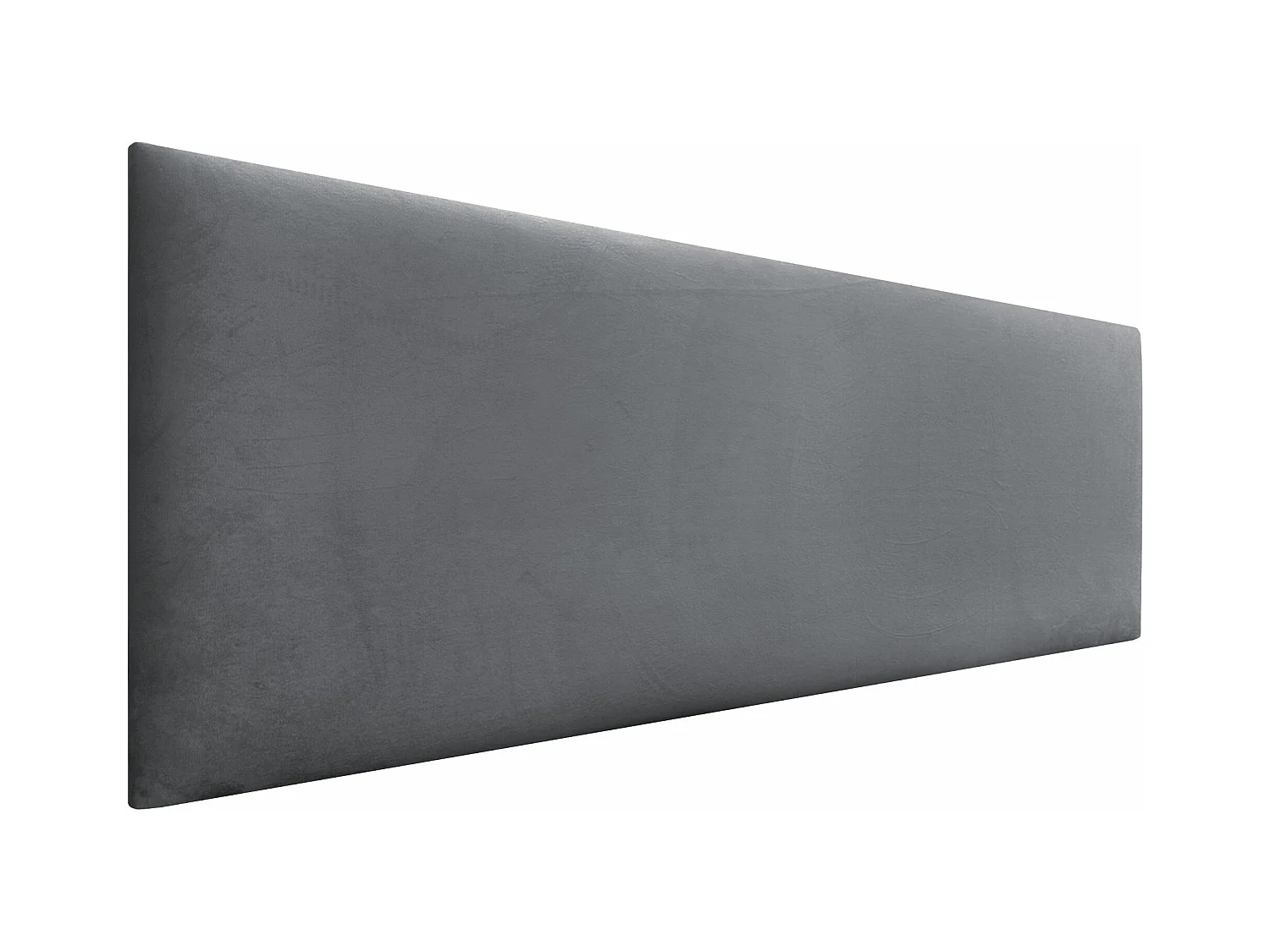 DHOME Kopfteil aus glattem Samt, 135 x 50, Betten 120/135/140 – Aschgrau