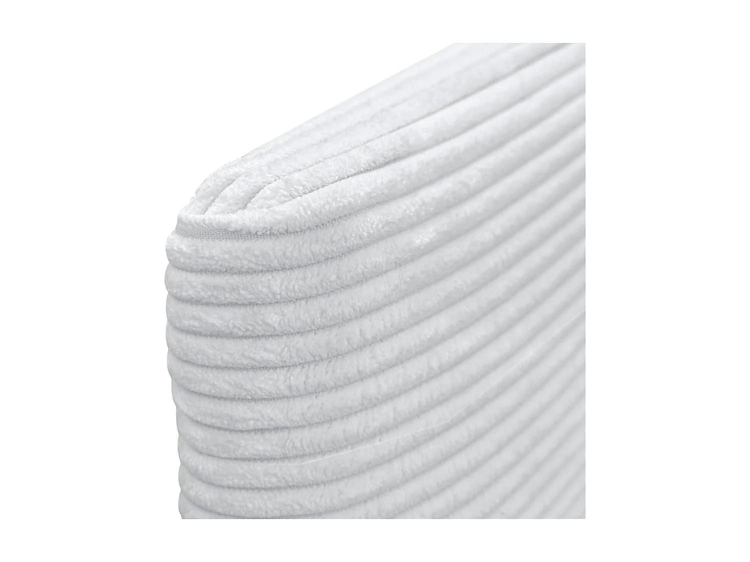 DHOME Effen Corduroy Hoofdeinde 150x105 met Bedpoten 150/160 - Wit