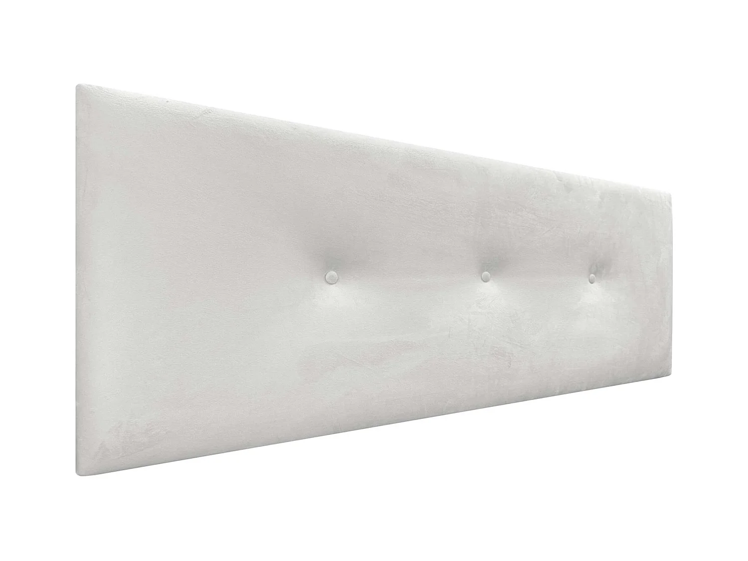 DHOME Tête de Lit Velours Lisse avec Boutons 135x60 Lits 120/135/140 - Blanc