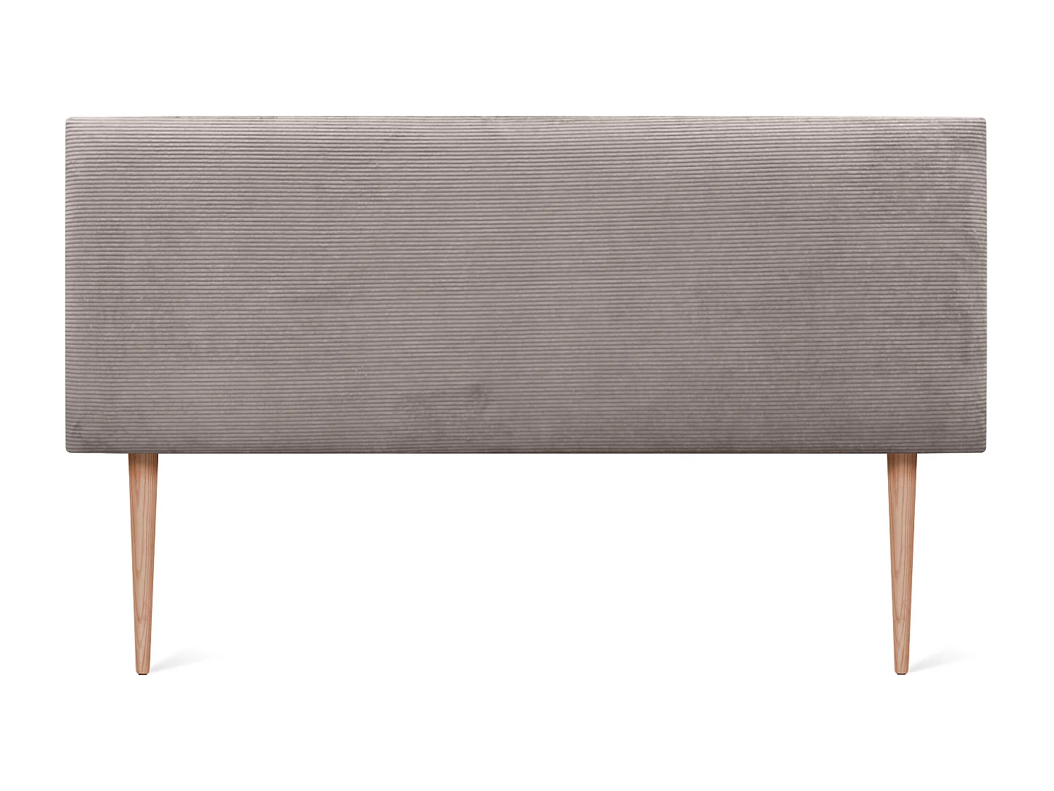 DHOME Tête de Lit Velours Côtelé Uni 145x115 avec Pieds de Lit 120/135/140 - Marron