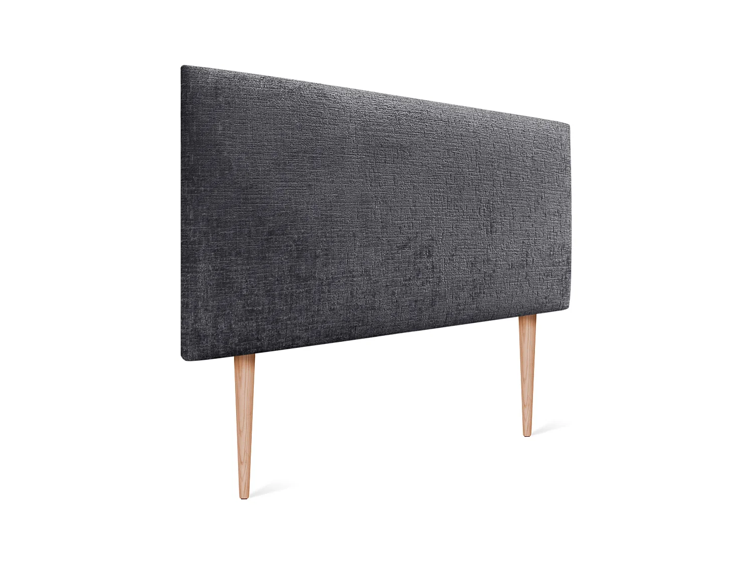 DHOME Kopfteil aus Naturwolle 95 x 105 cm mit Bettbeinen 90 – Dunkelgrau