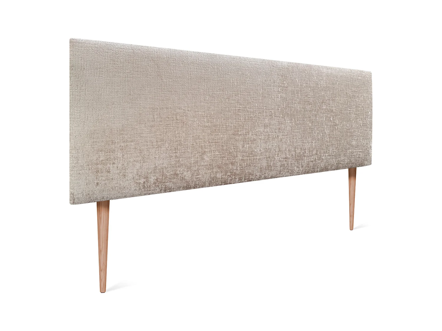 DHOME Tête de Lit Laine Naturelle 150x105cm avec Pieds de Lit 150 - Beige