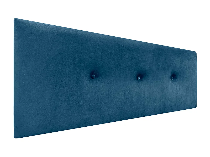 DHOME Tête de Lit Velours Lisse avec Boutons 160x60 Lits 150/160 - Bleu