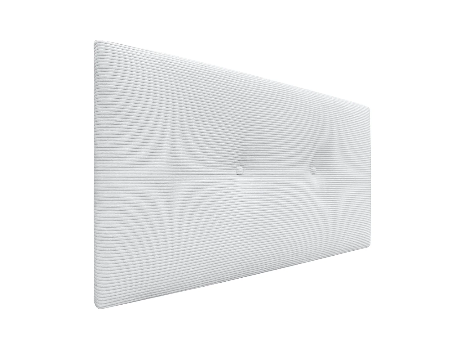 DHOME Tête de Lit Velours Côtelé Uni avec Boutons 160x60 Lits 150/160 - Blanc
