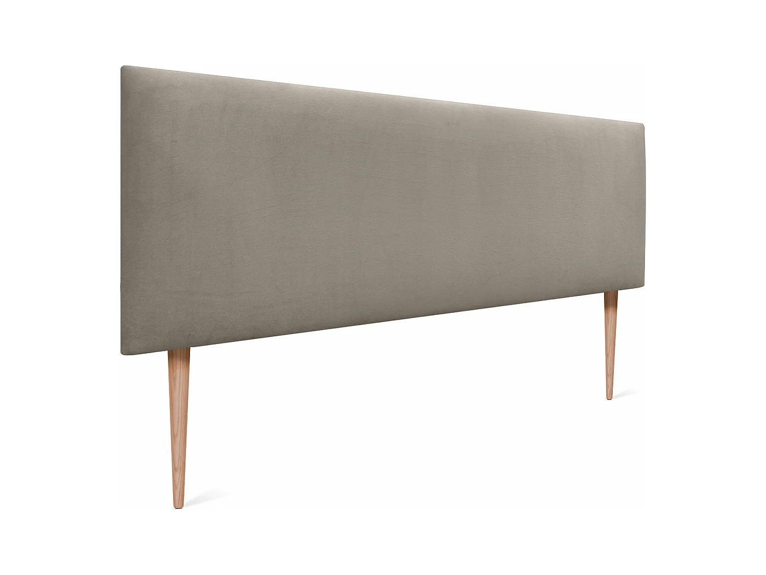 DHOME Tête de Lit Velours Lisse 135x105 avec Pieds de Lit 120/135/140 - Marron