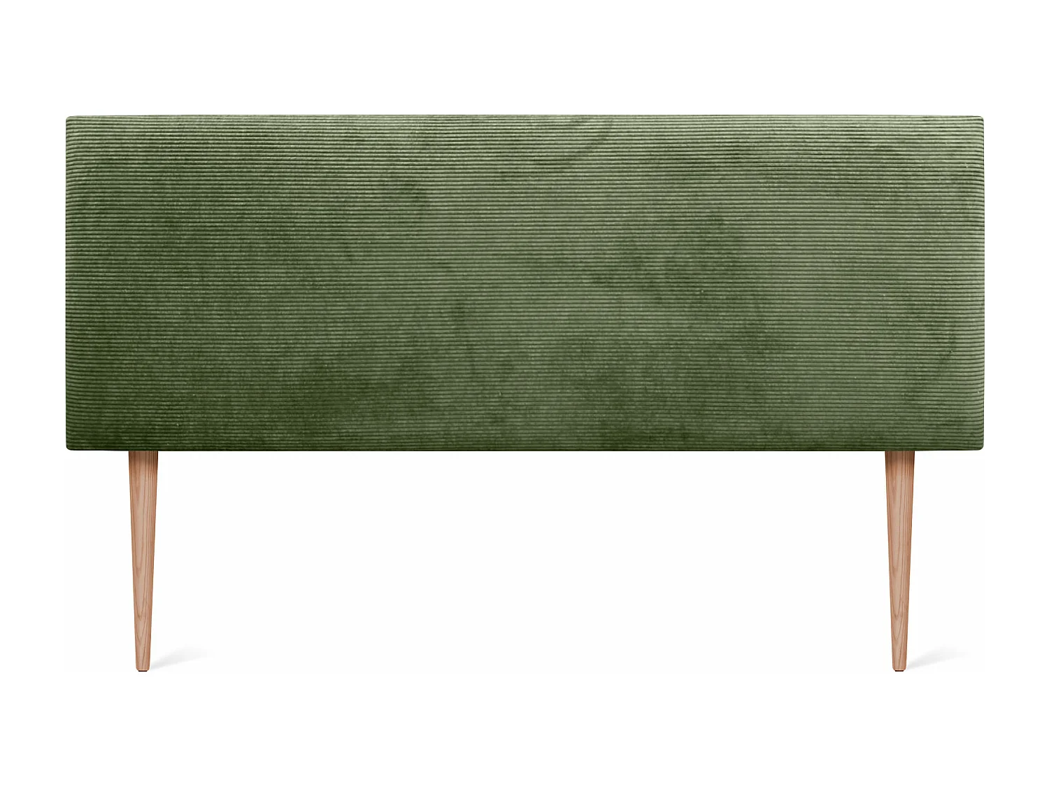 DHOME Glattes Cord-Kopfteil 145x105 mit Bettbeinen 120/135/140 – Dschungelgrün