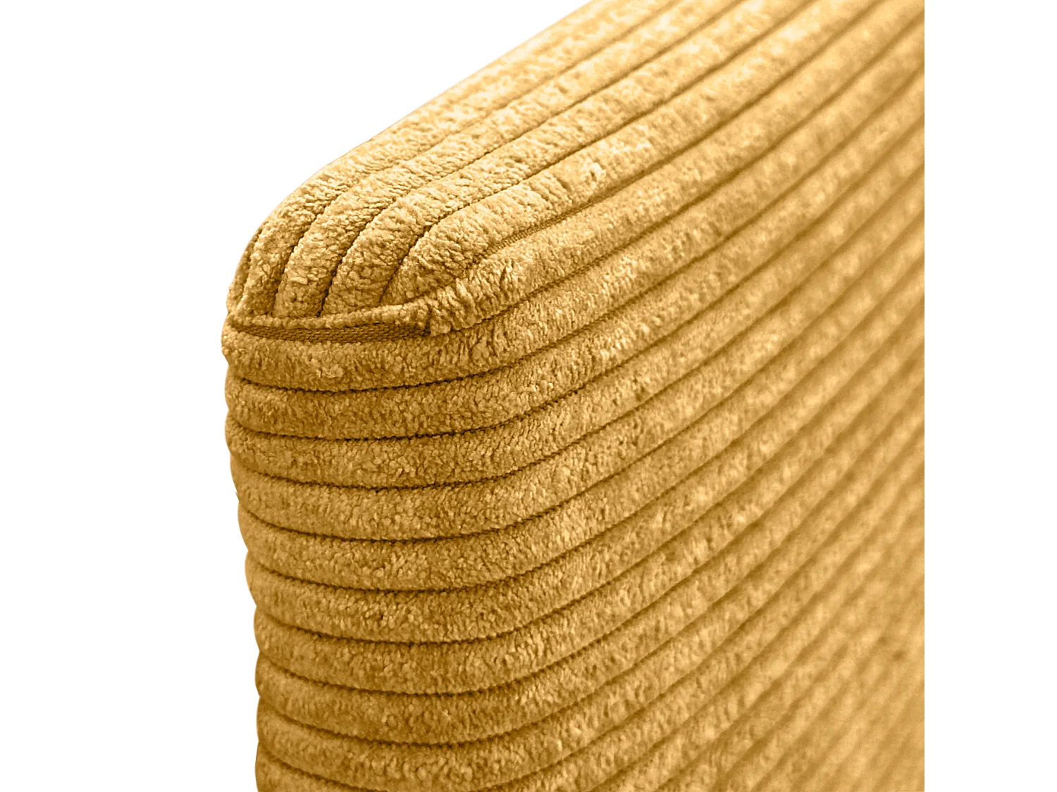 DHOME Effen corduroy hoofdeinde 145x60 bedden 120/135/140 - Mosterd