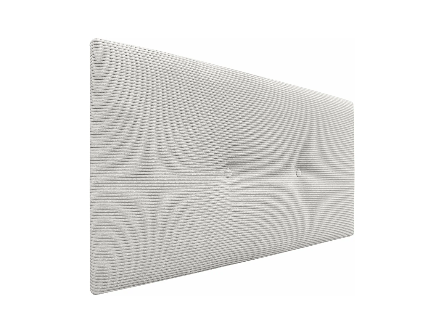 DHOME Tête de Lit Velours Côtelé Uni avec Boutons 80x60 Lits 80/90 - Blanc Os
