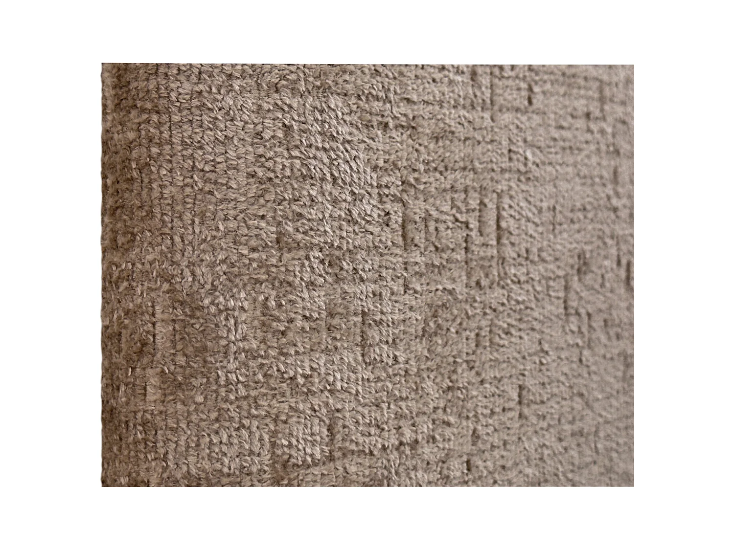 DHOME Tête de Lit Laine Naturelle 110x105cm avec Pieds de Lit 105/110 - Marron