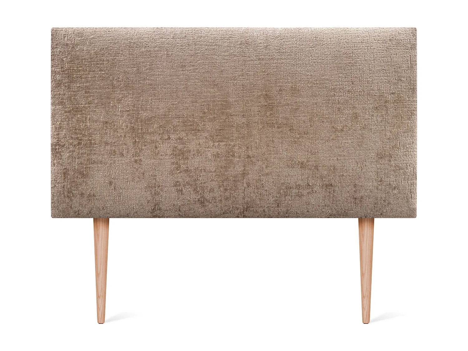 DHOME Tête de Lit Laine Naturelle 110x105cm avec Pieds de Lit 105/110 - Marron