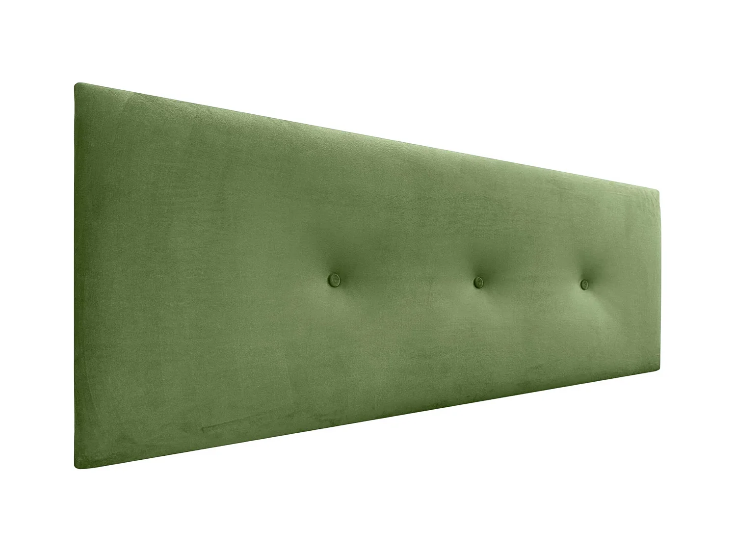 DHOME Glad fluwelen hoofdeinde met knopen 145x50 bedden 120/135/140 - Junglegroen