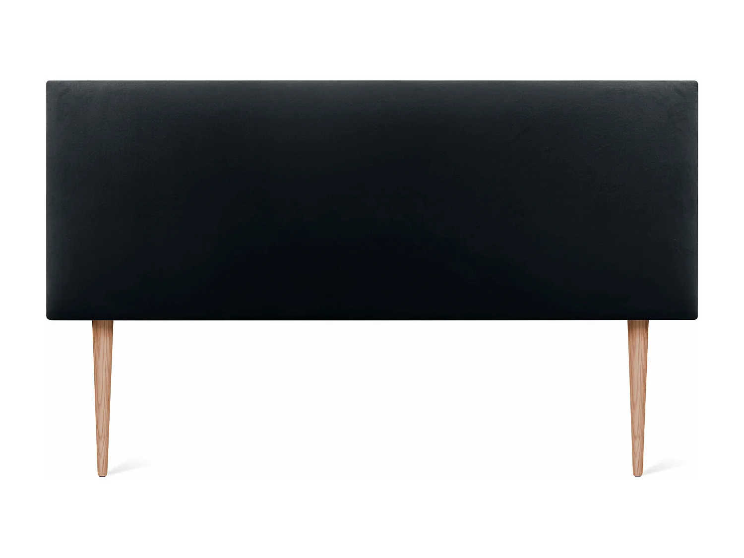 DHOME Cabeceira Smooth Velve 145x105 com pernas de cama 120/135/140 - Preto