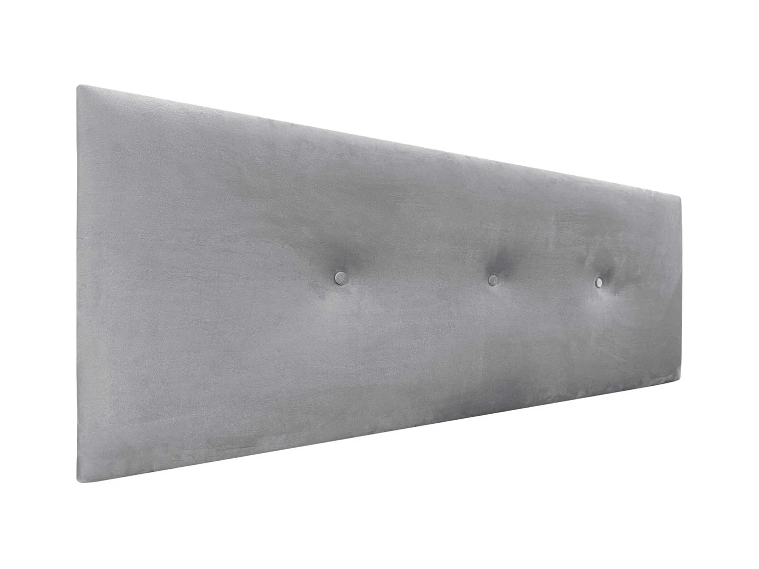 DHOME Tête de Lit Velours Lisse avec Boutons 160x50 Lits 150/160 - Gris Clair