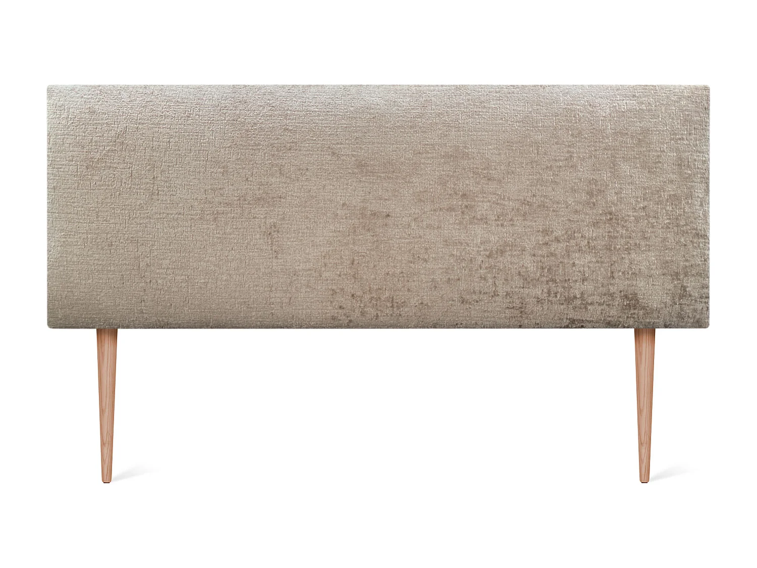 DHOME Tête de Lit Laine Naturelle 145x105cm avec Pieds de Lit 140/135 - Marron Clair