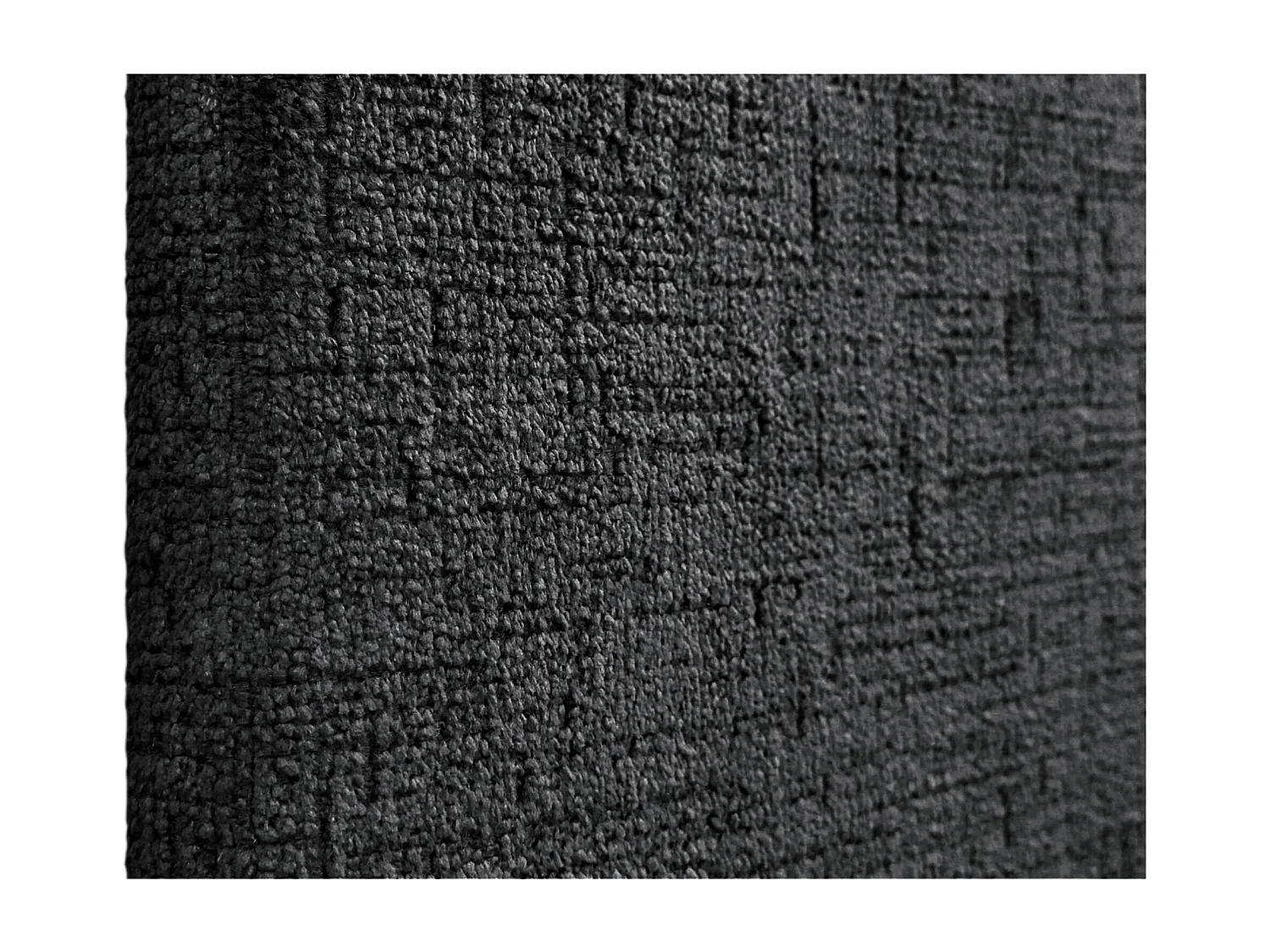 DHOME Kopfteil aus Naturwolle 135 x 115 cm mit Bettbeinen 120/135 – Schwarz