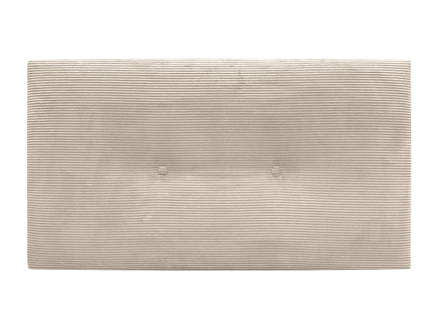 DHOME Tête de Lit Velours Côtelé Uni avec Boutons 110x50 Lits 105 - Beige