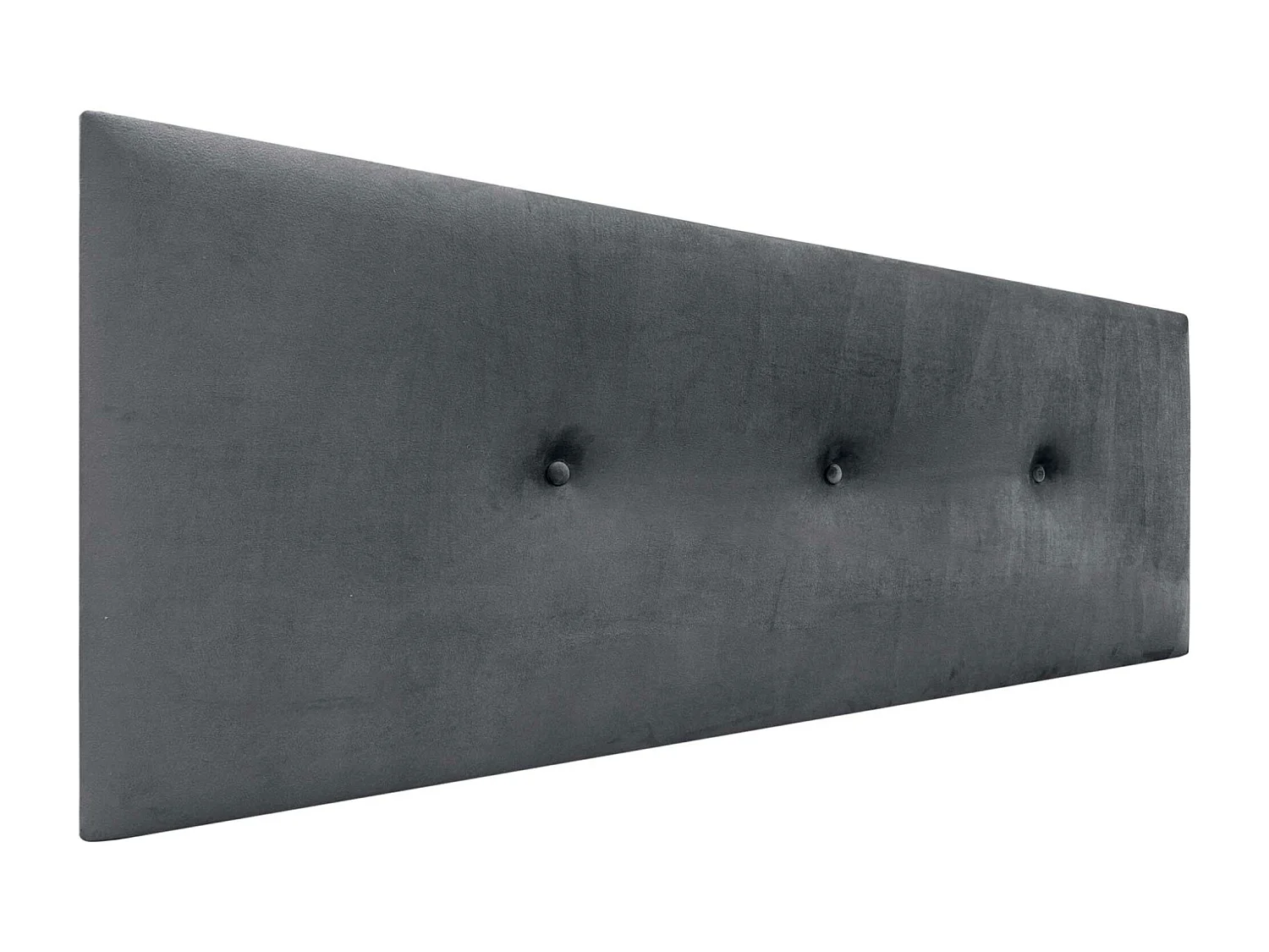 DHOME Glad fluwelen hoofdeinde met knopen 150x60 bedden 150/160 - donkergrijs