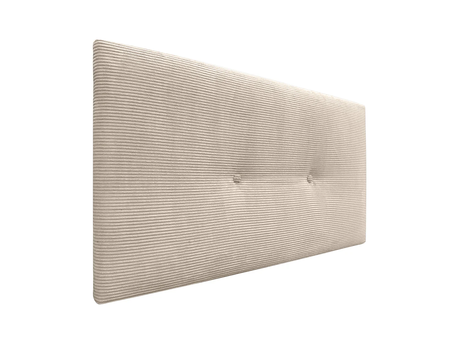 DHOME Tête de Lit Velours Côtelé Uni avec Boutons 105x60 Lits 105 - Beige