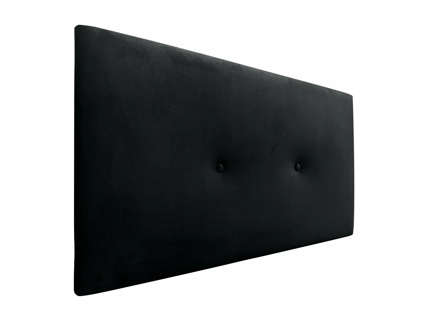 DHOME Tête de Lit Velours Lisse avec Boutons 110x60 Lits 105 - Noir