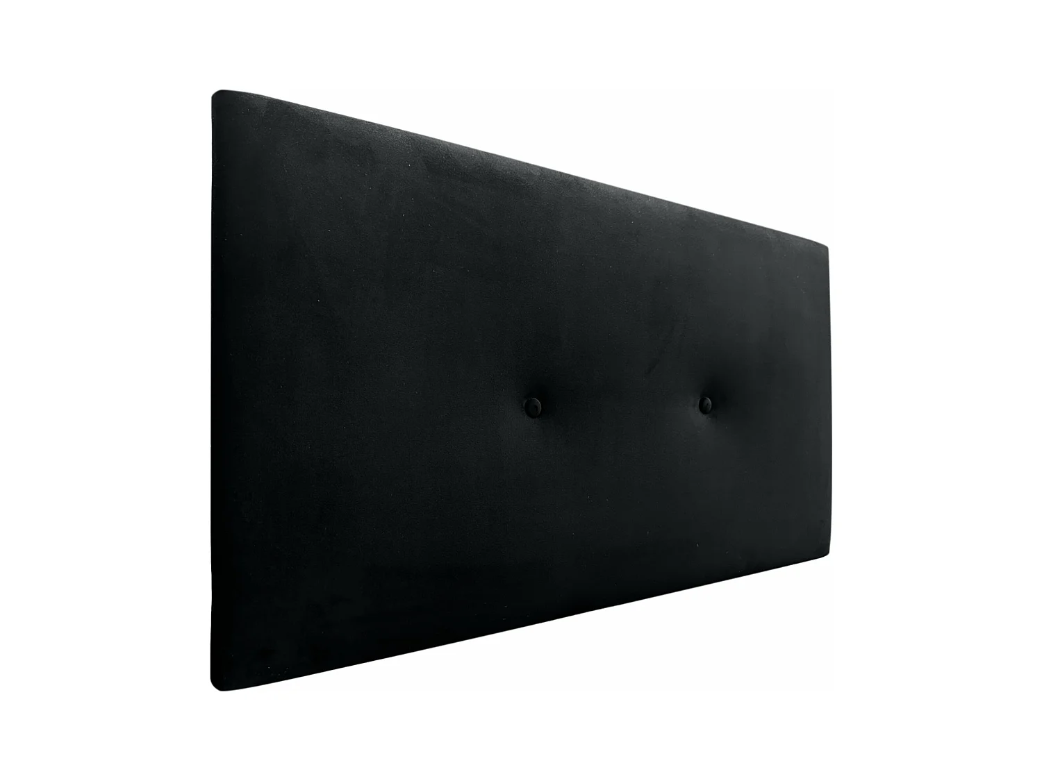 DHOME Tête de Lit Velours Lisse avec Boutons 80x60 Lits 80/90 - Noir