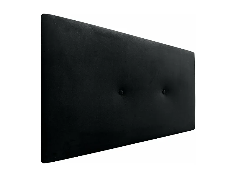 DHOME Tête de Lit Velours Lisse avec Boutons 80x60 Lits 80/90 - Noir