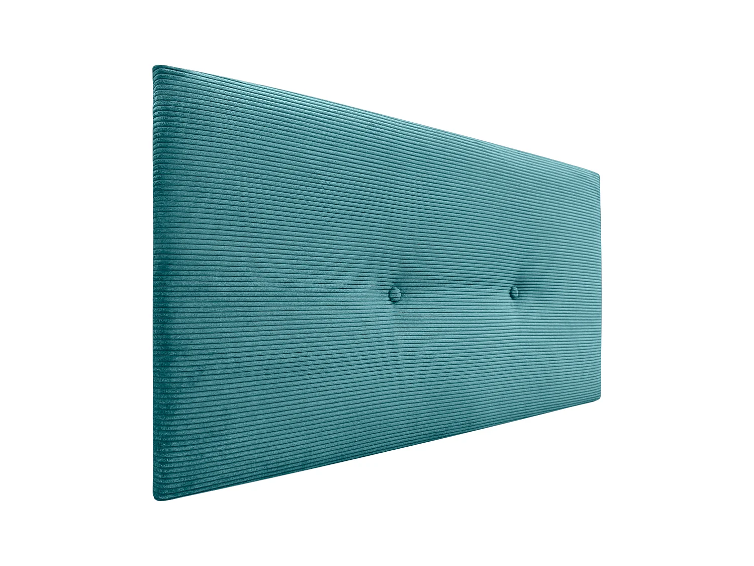 DHOME Tête de Lit Velours Côtelé Uni avec Boutons 160x50 Lits 150/160 - Turquoise