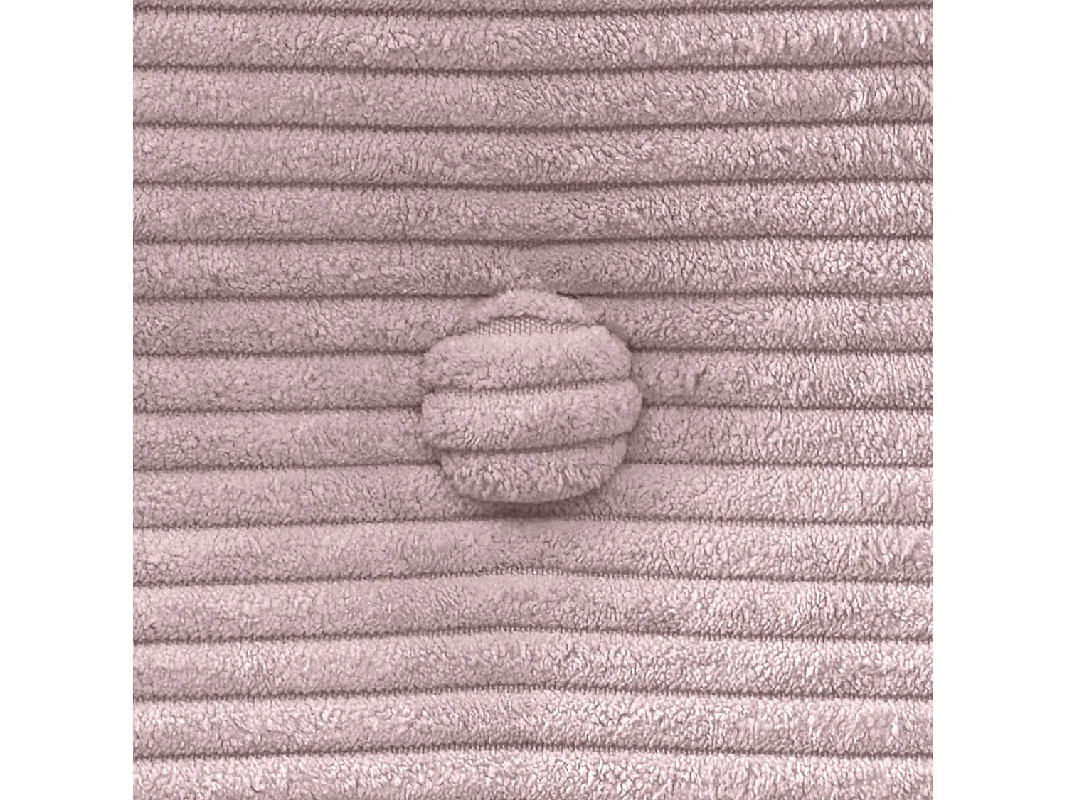 DHOME Tête de Lit Velours Côtelé Uni avec Boutons 110x115 avec Pieds de Lit 105 - Rose Pâle