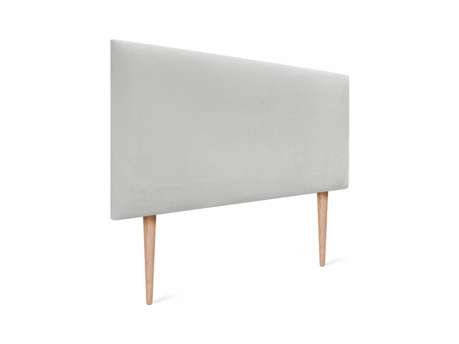 DHOME Tête de Lit Velours Lisse 110x105 avec Pieds de Lit 105 - Blanc