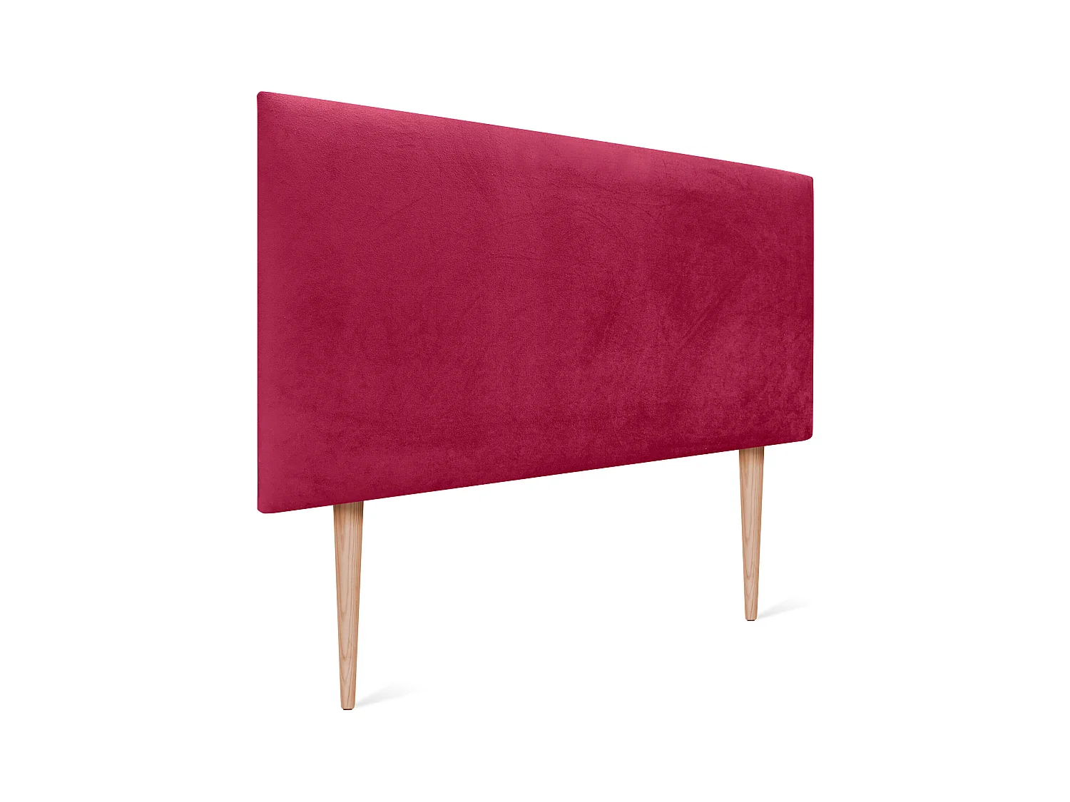 DHOME Tête de Lit Velours Lisse 105x115 avec Pieds de Lit 105 - Rouge