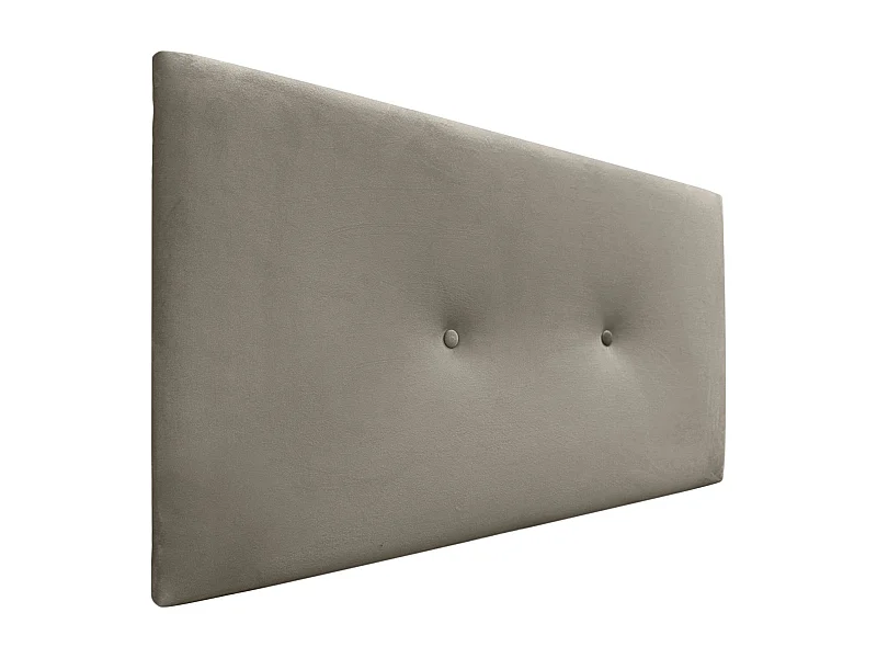 DHOME Kopfteil aus glattem Samt mit Knöpfen, 95 x 60 cm, Betten 80/90 – Braun