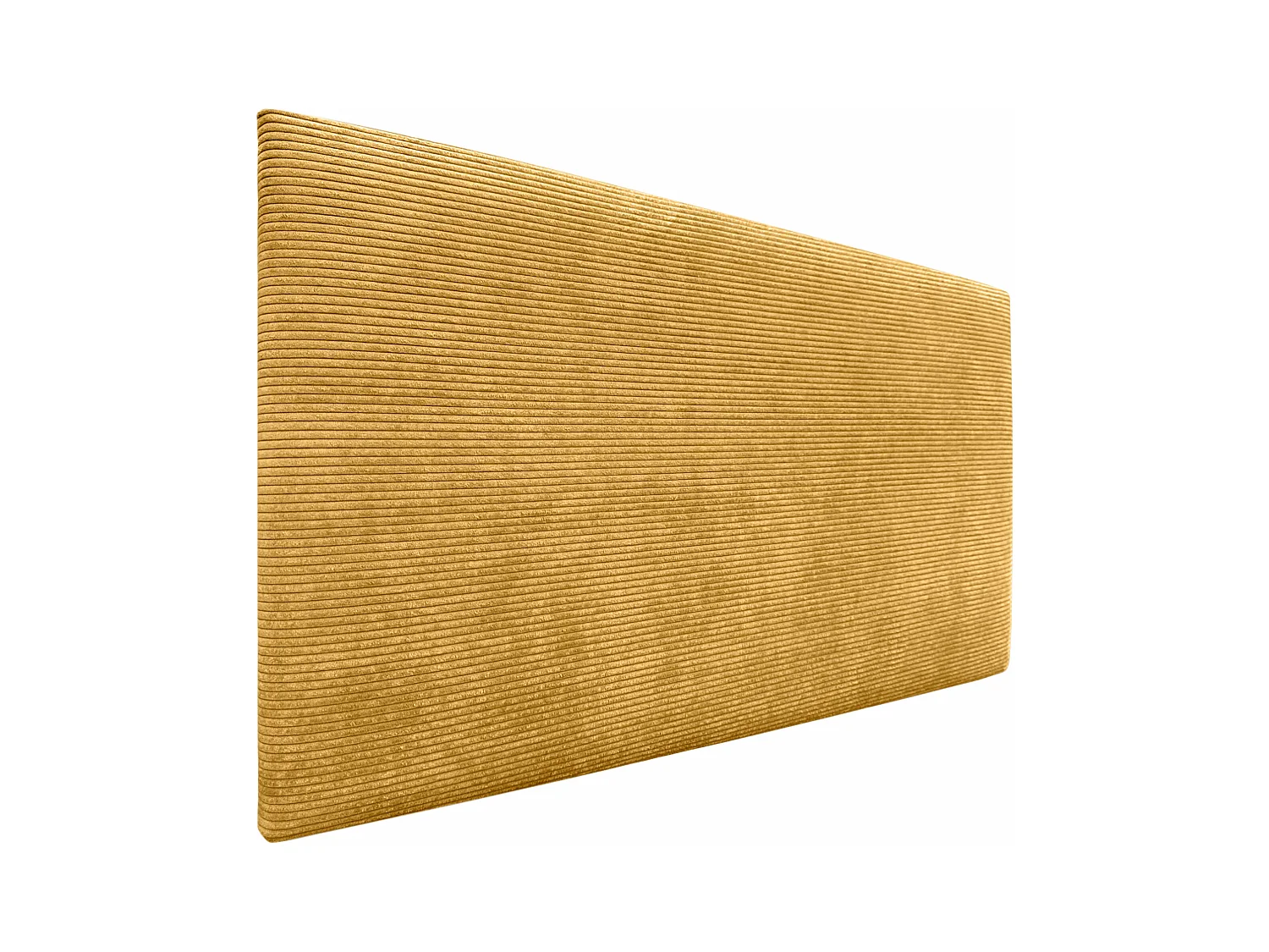 DHOME Tête de Lit Velours Côtelé Uni 110x60 Lits 105 - Moutarde
