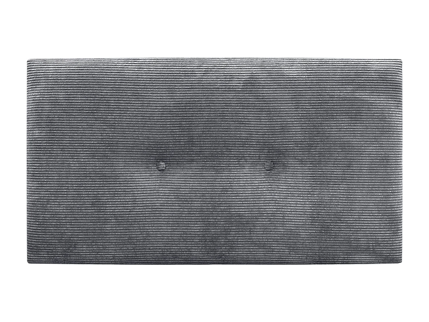 DHOME Tête de Lit Velours Côtelé Uni avec Boutons 105x50 Lits 105 - Gris Foncé