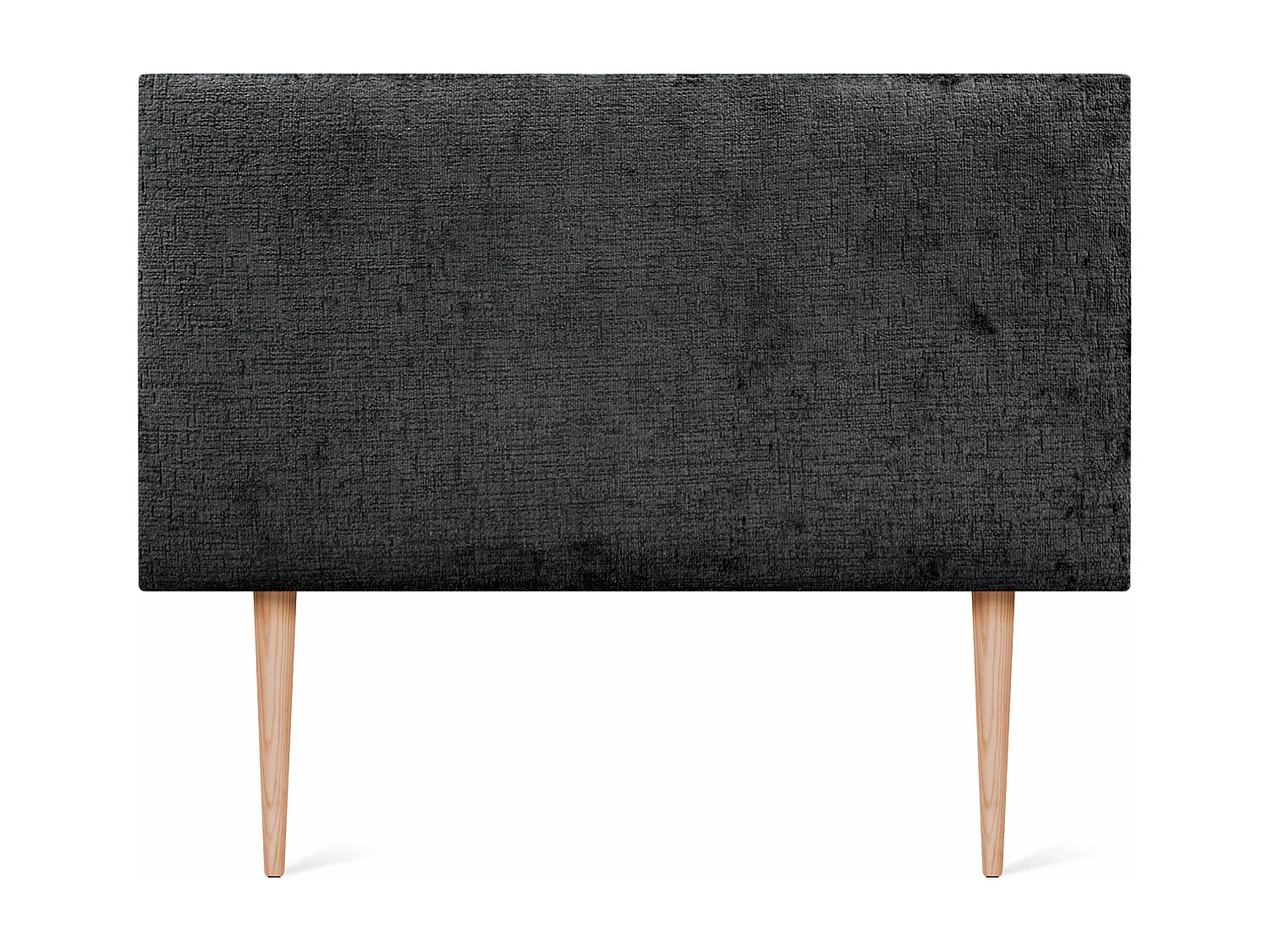 DHOME Testiera in Lana Naturale 110x105 cm con Gambe Letto 105/110 - Nero