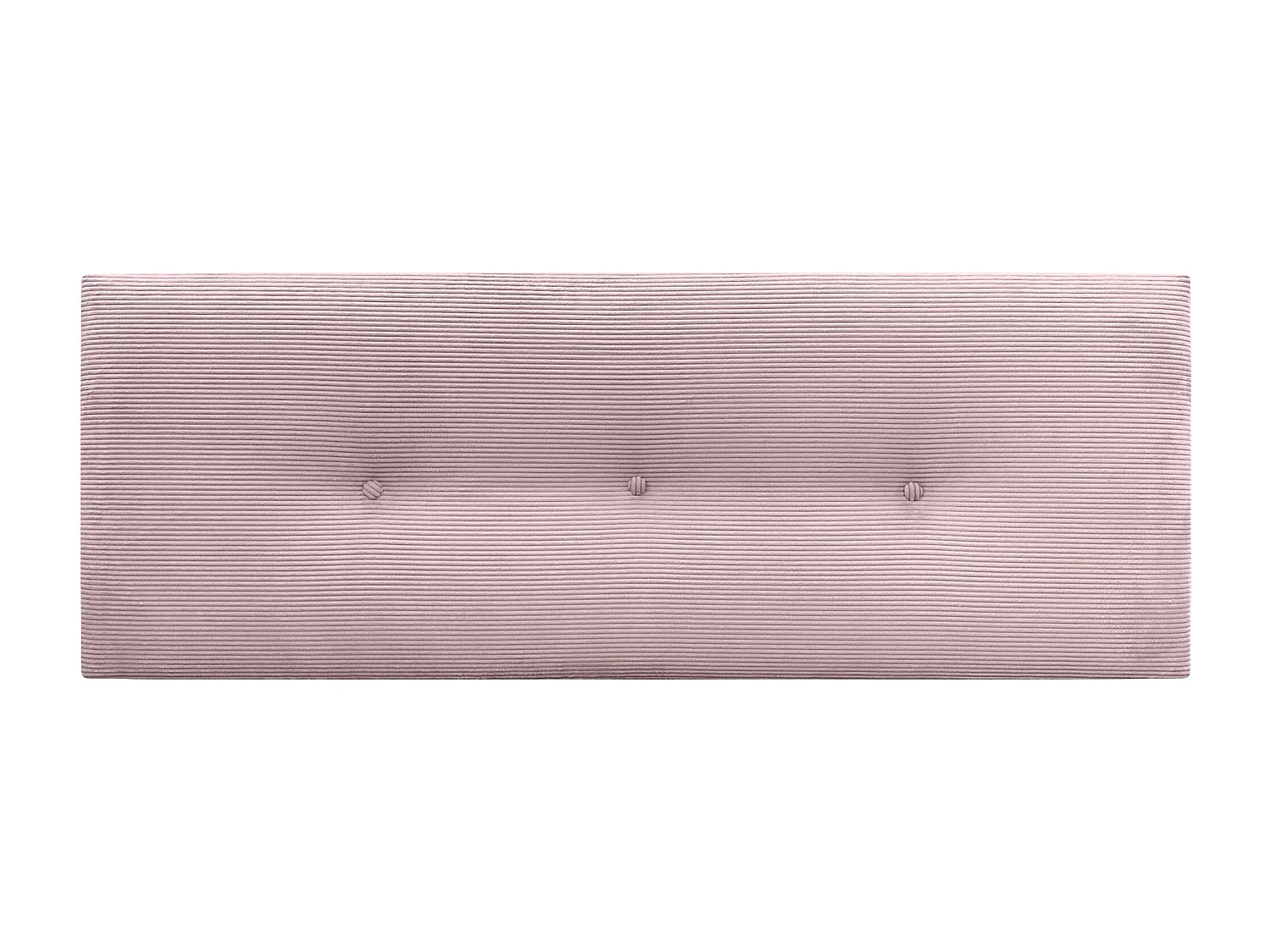 DHOME Tête de Lit Velours Côtelé Uni avec Boutons 150x50 Lits 150/160 - Rose Pâle