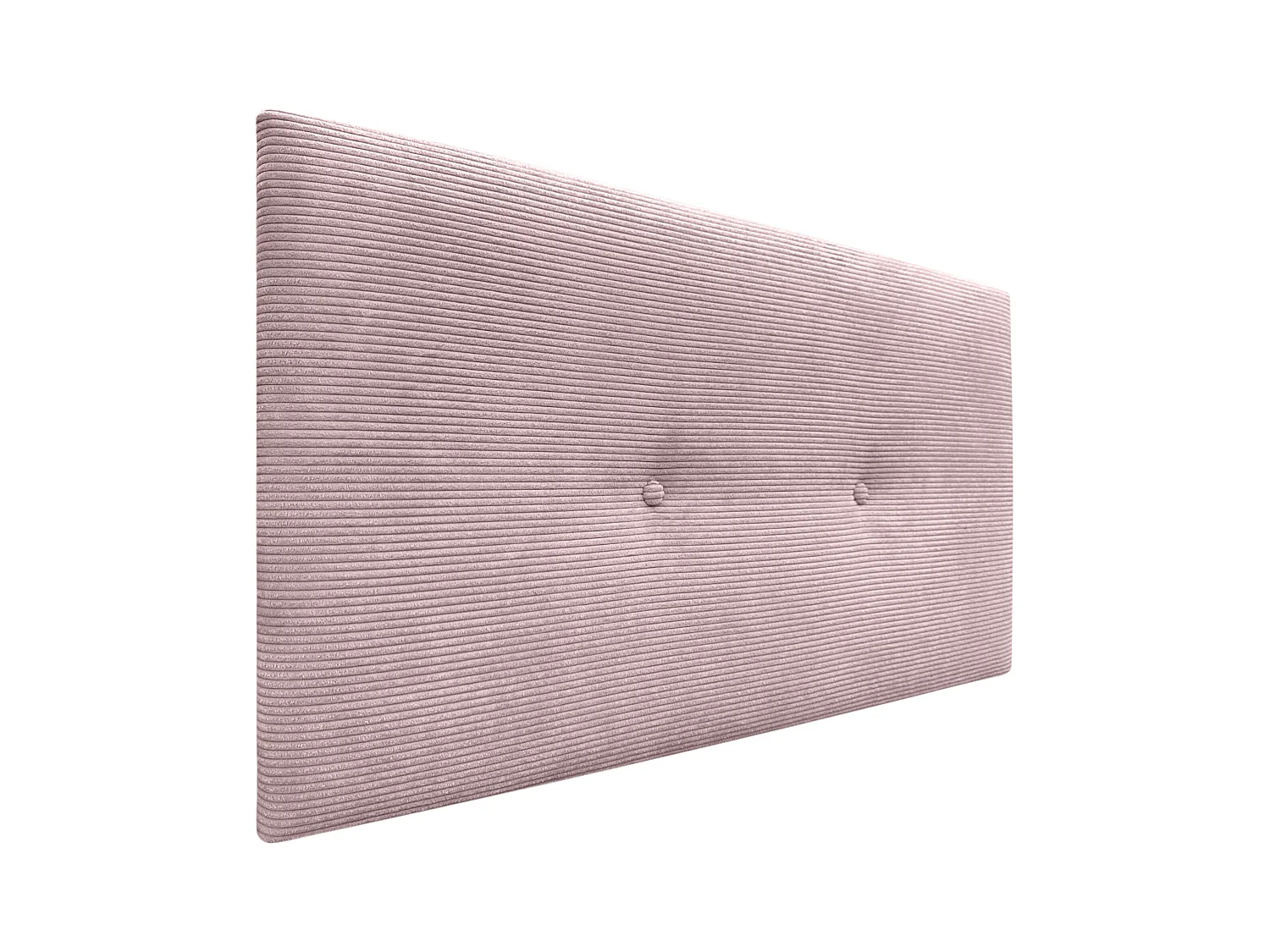 DHOME Tête de Lit Velours Côtelé Uni avec Boutons 150x50 Lits 150/160 - Rose Pâle