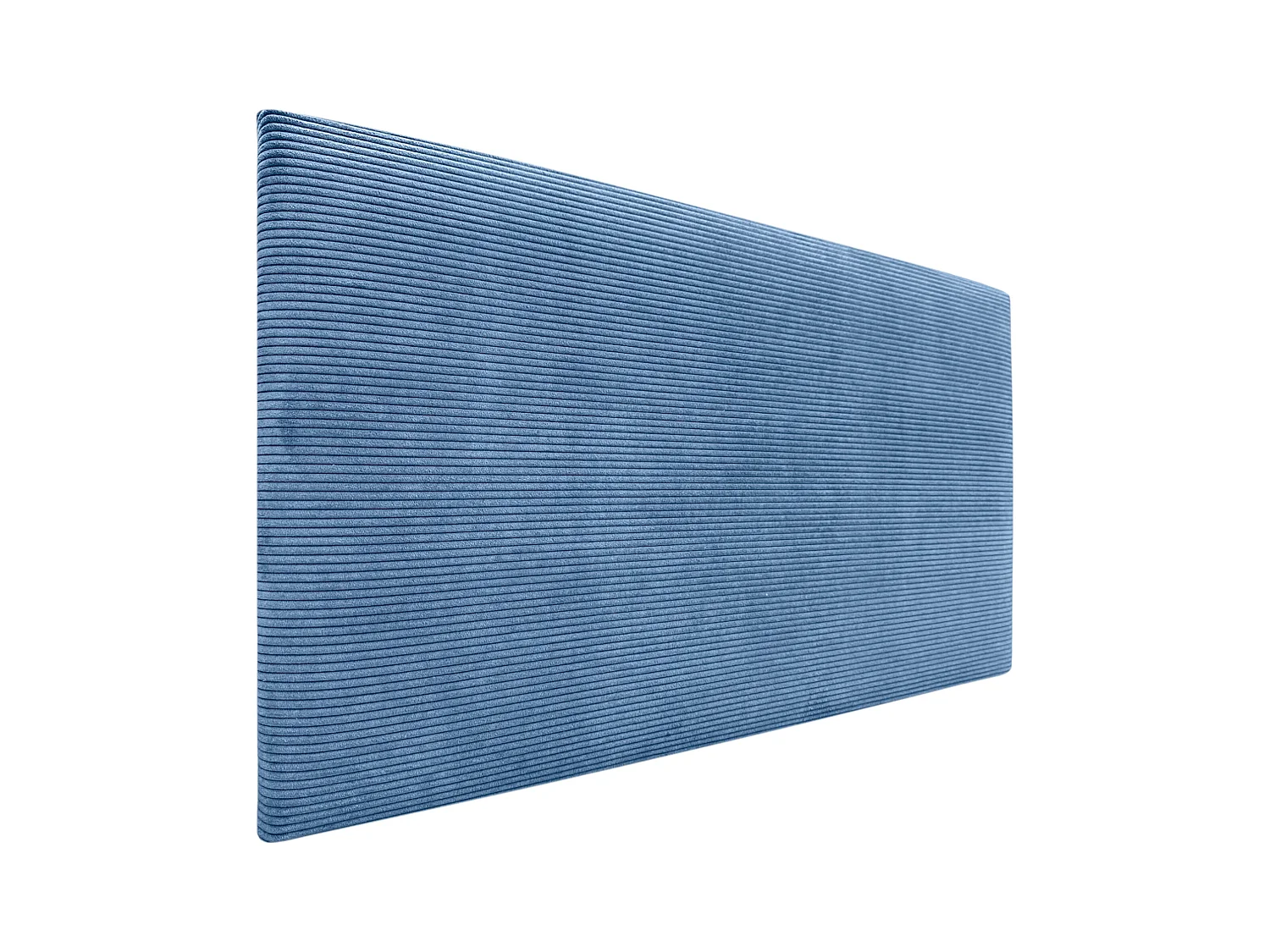 DHOME Tête de Lit Velours Côtelé Uni 150x50 Lits 150/160 - Bleu