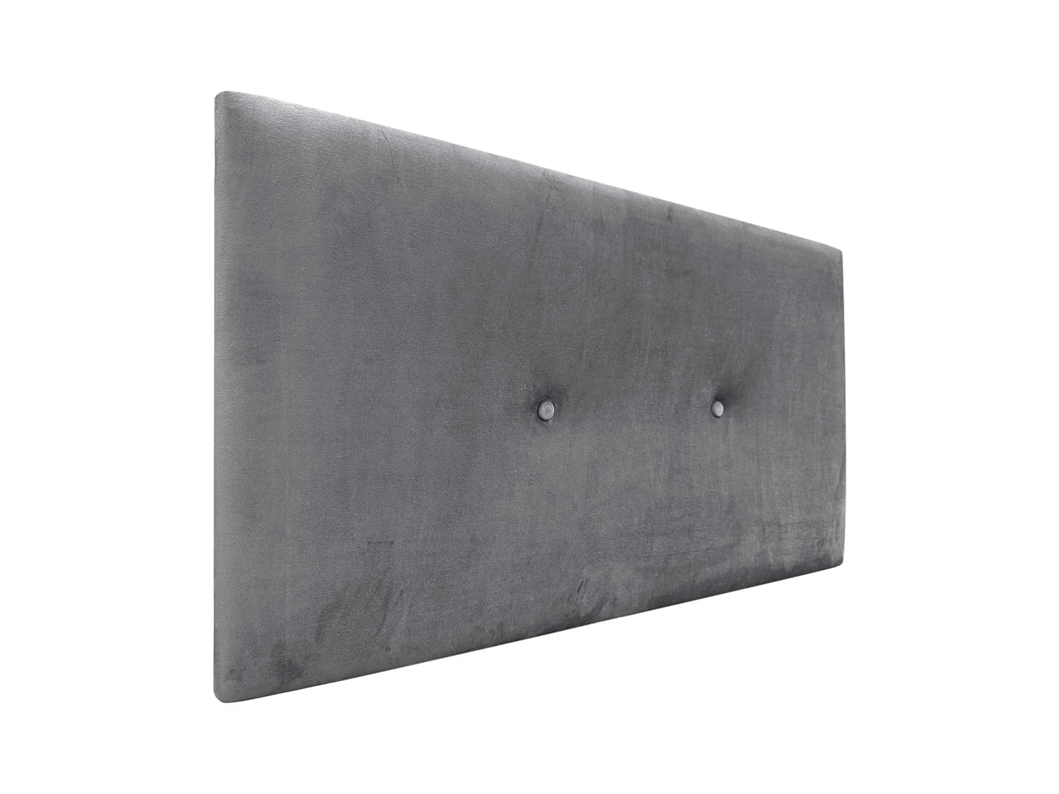 DHOME Tête de Lit Velours Lisse avec Boutons 95x60 Lits 80/90 - Gris Cendré