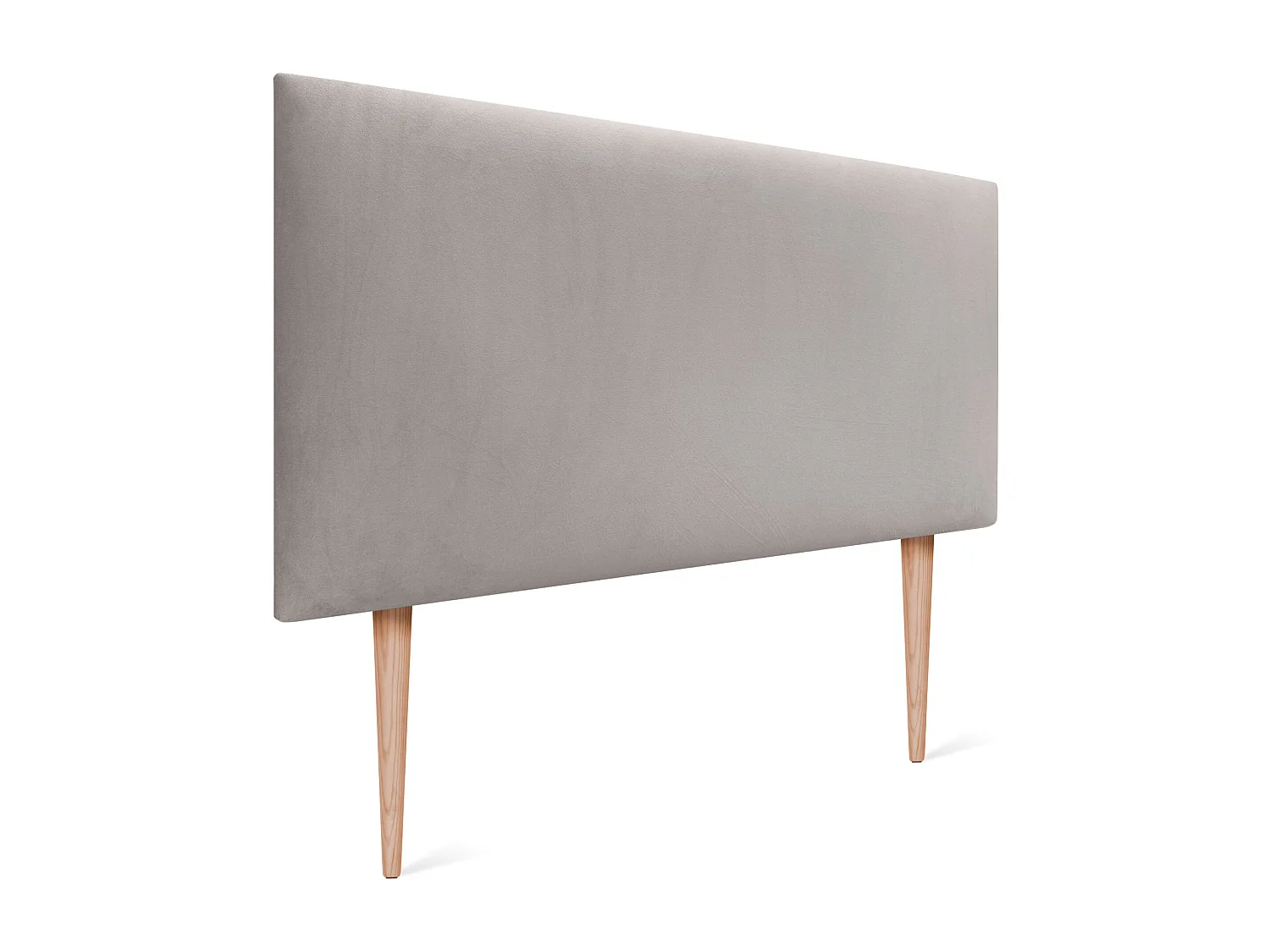 DHOME Glad fluwelen hoofdeinde 105x115 met bedpoten 105 - Beige