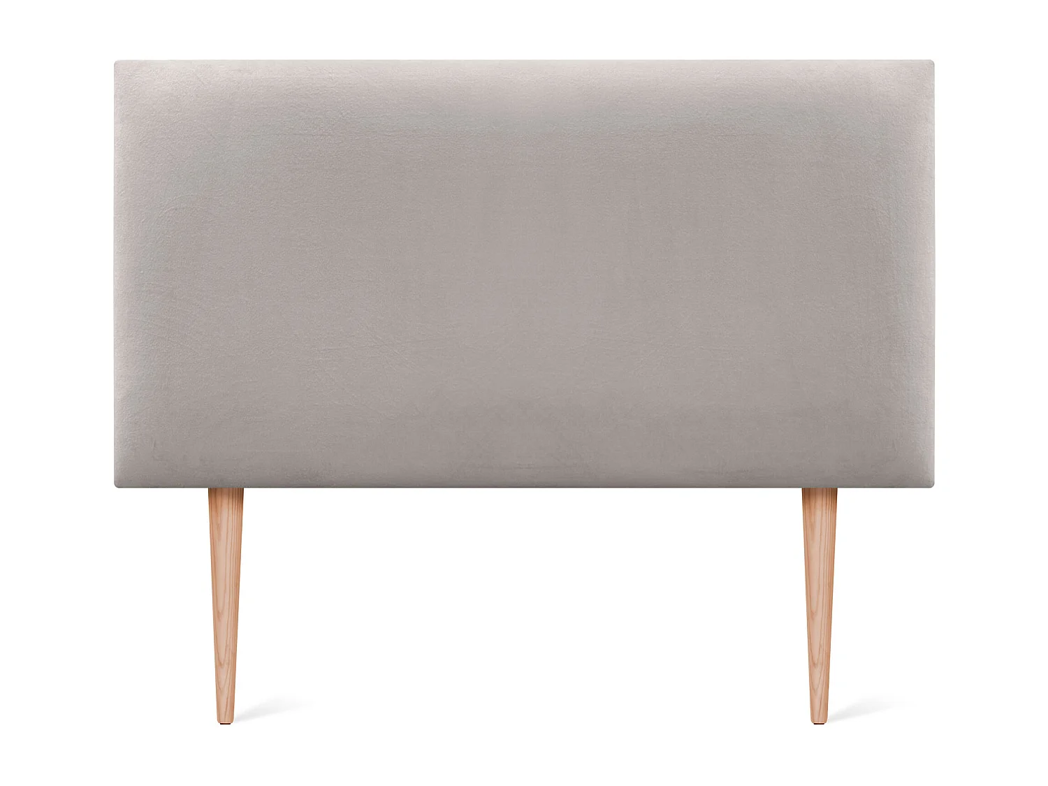 DHOME Glad fluwelen hoofdeinde 105x115 met bedpoten 105 - Beige