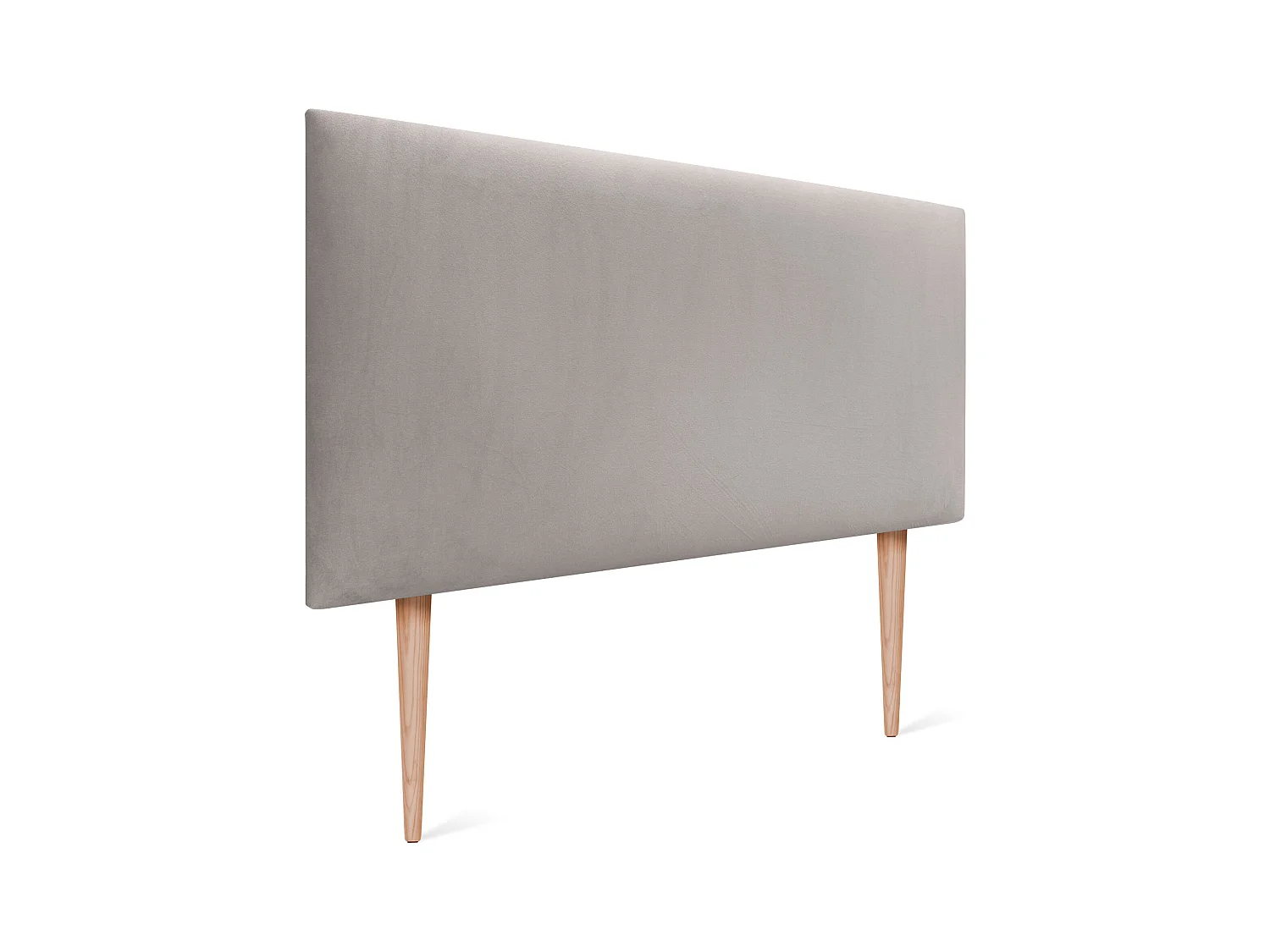 DHOME Tête de Lit Velours Lisse 105x115 avec Pieds de Lit 105 - Beige