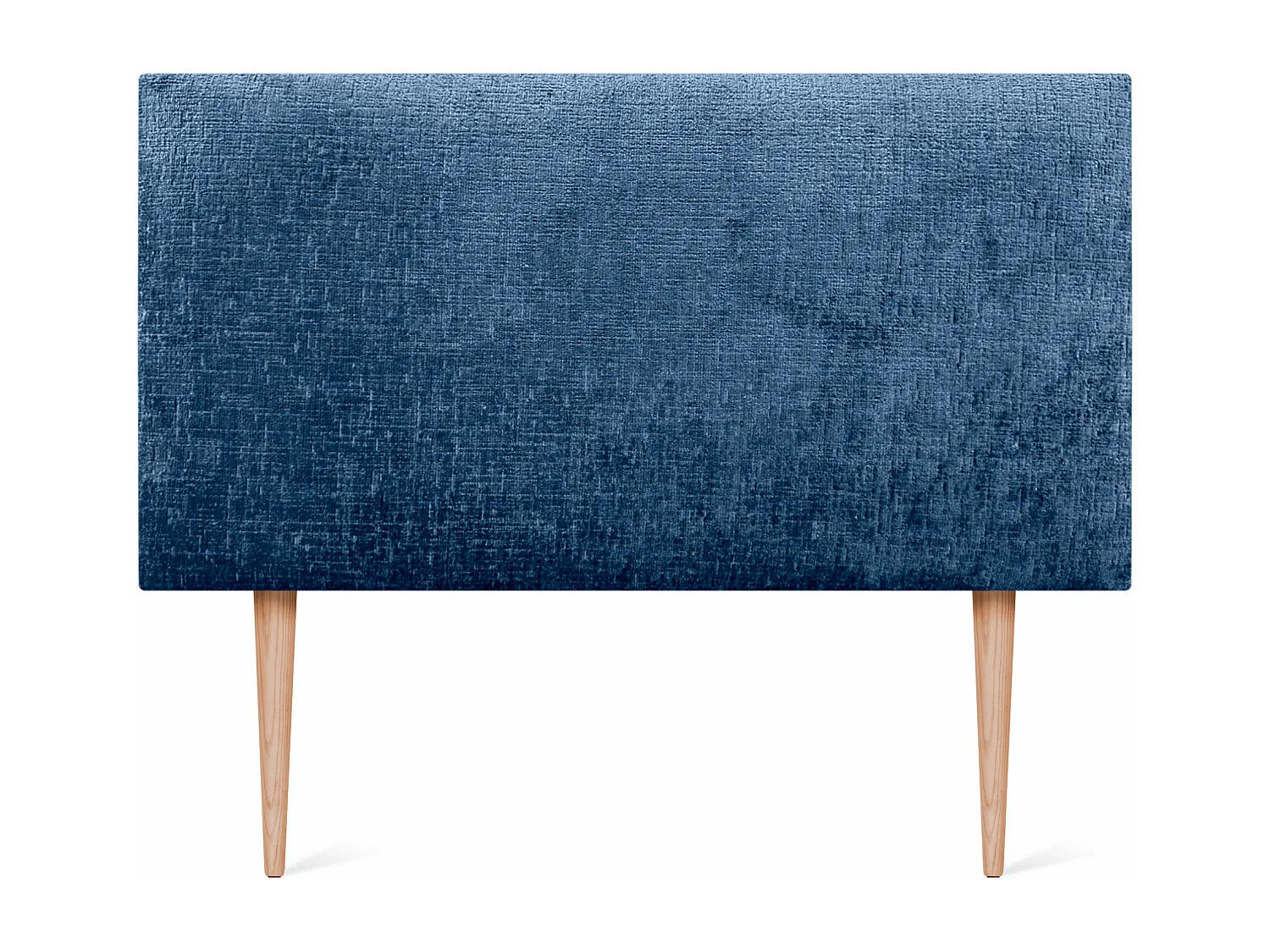DHOME Kopfteil aus Naturwolle, 110 x 115 cm, mit Bettbeinen 105/110 – Blau