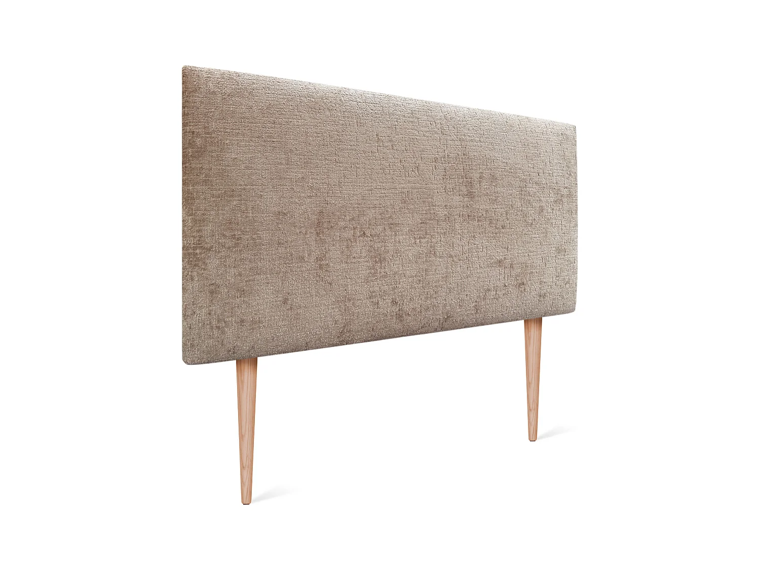 DHOME Tête de Lit Laine Naturelle 80x105cm avec Pieds de Lit 80/90 - Marron Clair