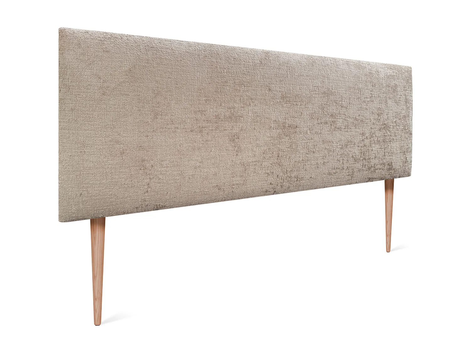 DHOME Testiera in Lana Naturale 135x105 cm con Gambe Letto 120/135 - Marrone Chiaro