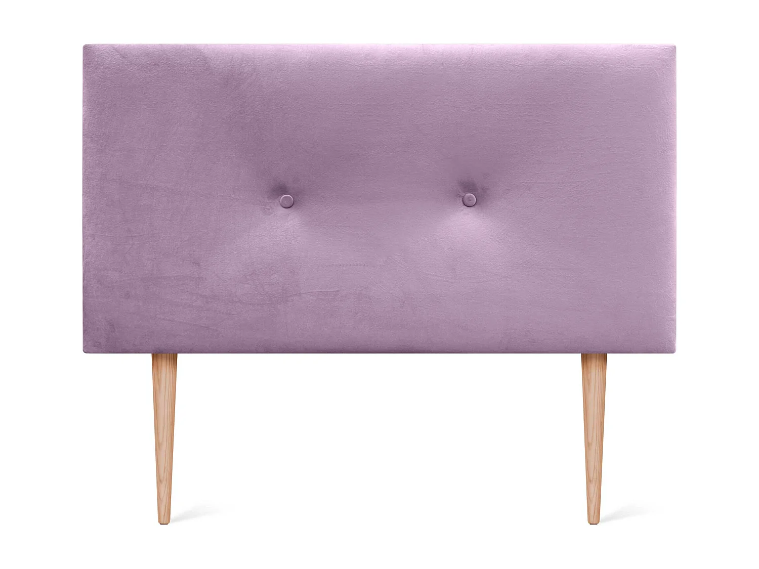 DHOME Tête de Lit Velours Lisse avec Boutons 80x115 avec Pieds de Lit 80/90 - Rose