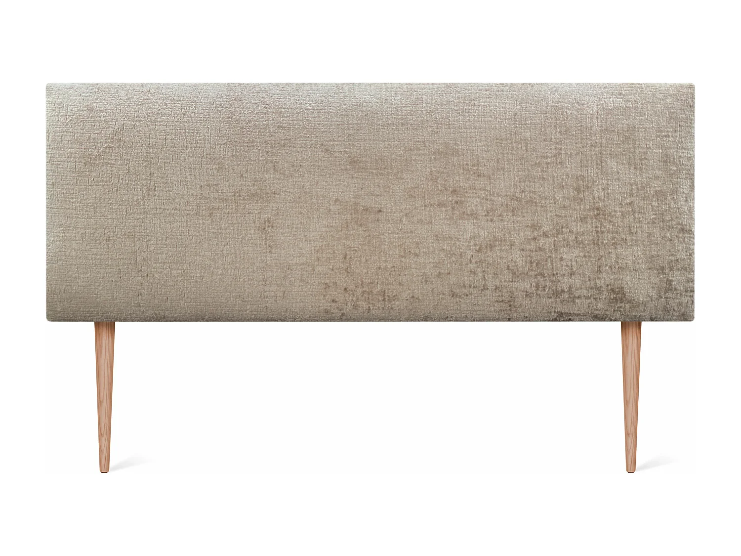 DHOME Tête de Lit Laine Naturelle 160x105cm avec Pieds de Lit 150/160 - Marron Clair