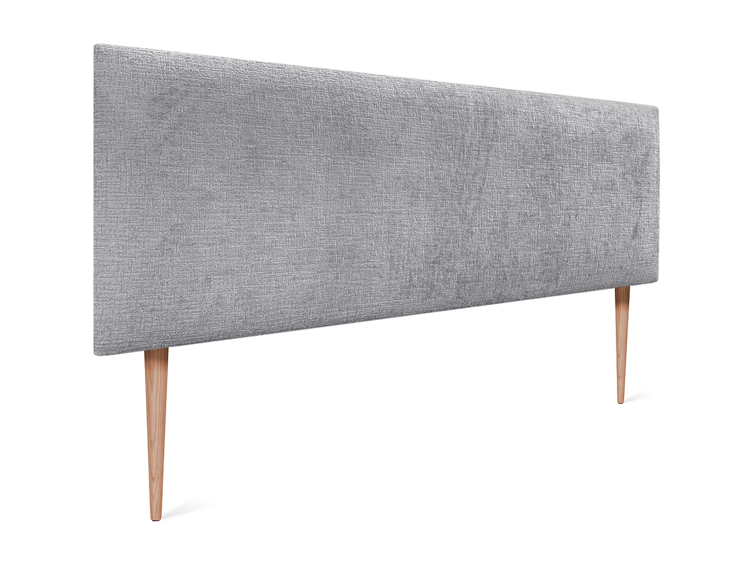 DHOME Cabeceira de Lã Natural 135x105cm com Pernas de Cama 120/135 - Cinza Claro