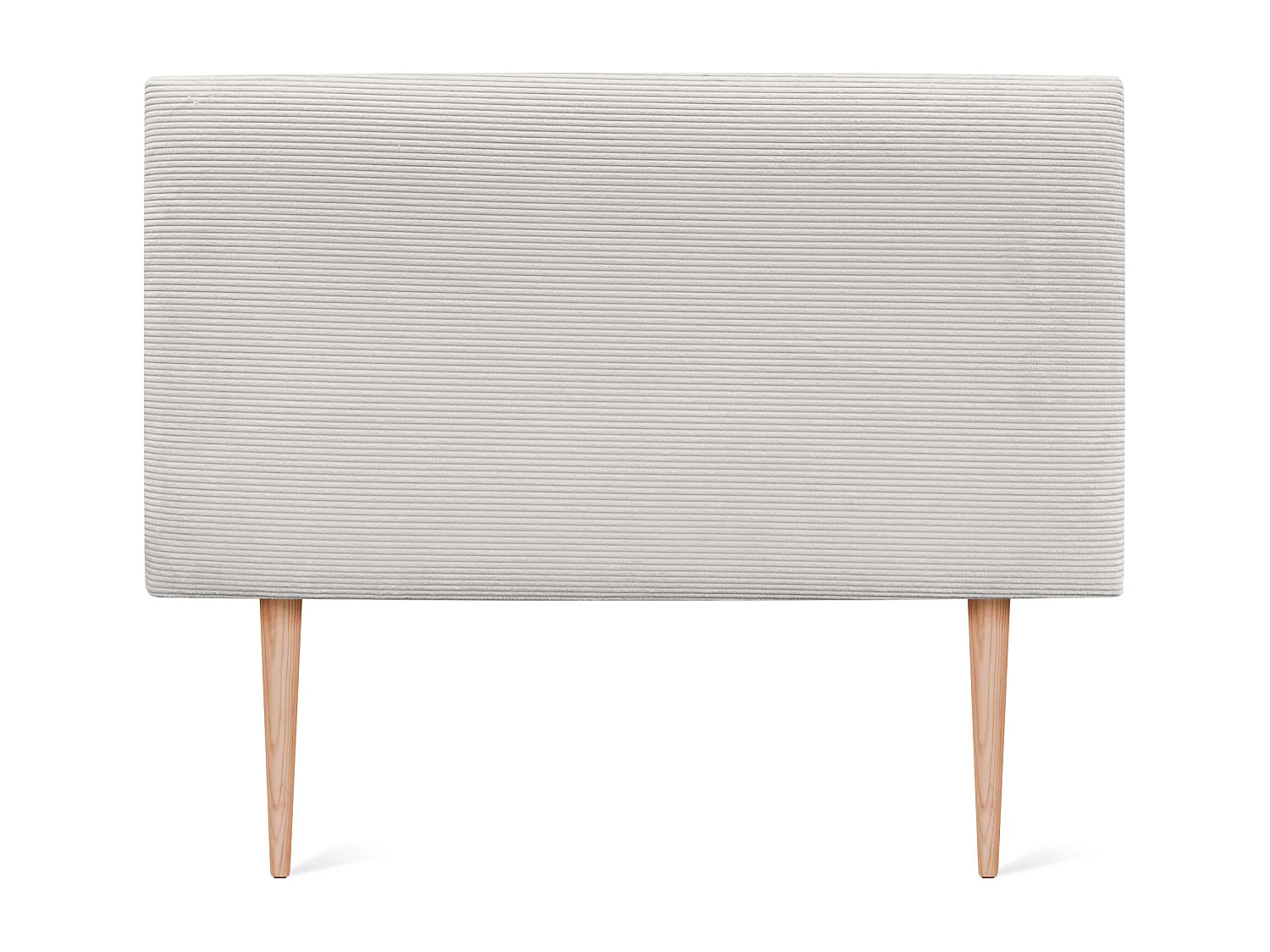 DHOME Cabeceira de veludo liso 90x115 com pernas de cama 80/90 - Branco Osso