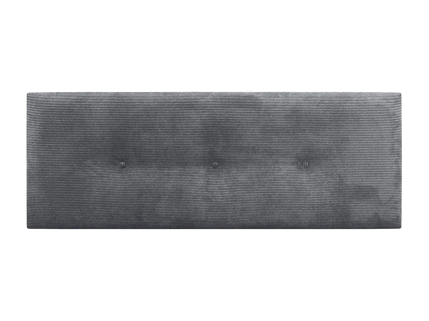 DHOME Effen corduroy hoofdeinde met knopen 160x60 bedden 150/160 - donkergrijs